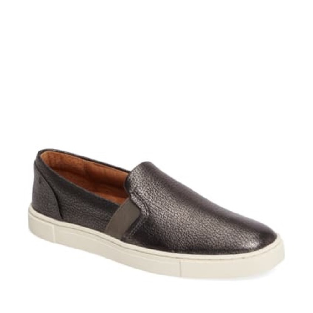 Frye ivy leather slip-ons size 8 pewter.
